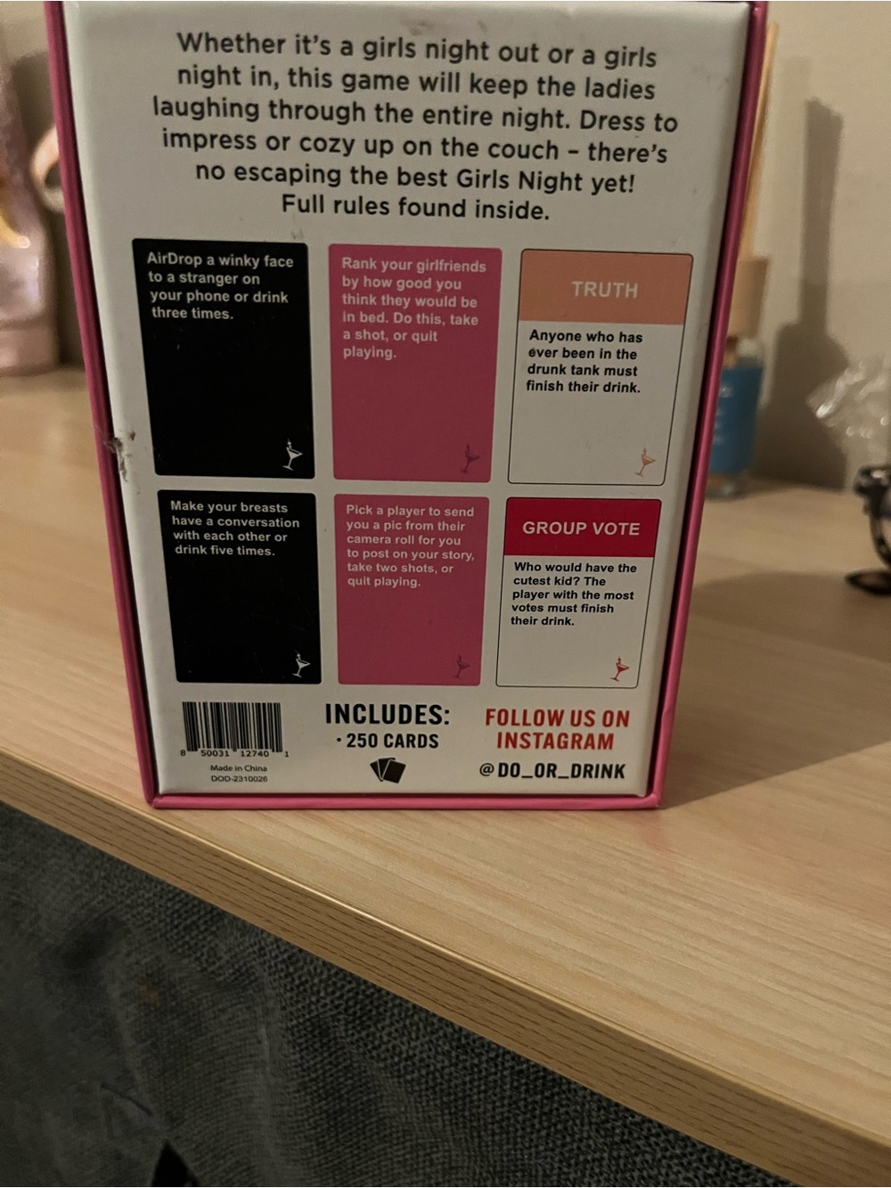Girls Night Card Game — Pink Party Edition